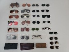 LOT OF 27 VINTAGE SUN CLIP eyeglasses GOLD BLACK SUNGLASSES assorted size new