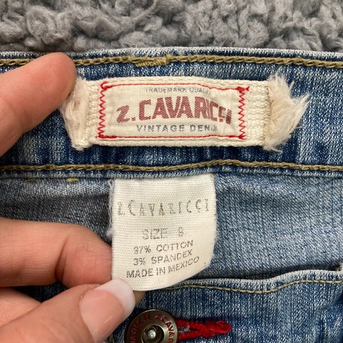 Z Cavaricci Jean Womens 8 Low Down Sexy Bumpster Flare Cowgirl Denim Pants 32x32 - Picture 6 of 12