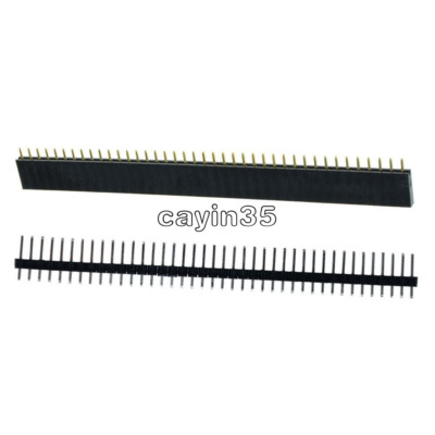 10 STCK. Buchse & Stecker 40 Pin 2,54 mm Stiftleiste Buchse einreihig Streifen PCB Steckverbinder UK