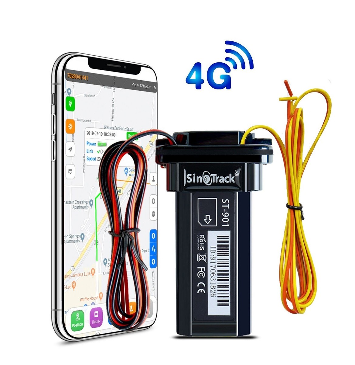 4G Hardwire GPS Vehicle Tracker Real Time Tracking Geo Fence