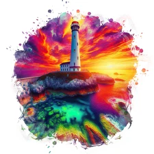 XXL 18X18 Car Sticker Majestic Lighthouse Weatherproof Vinyl Decal