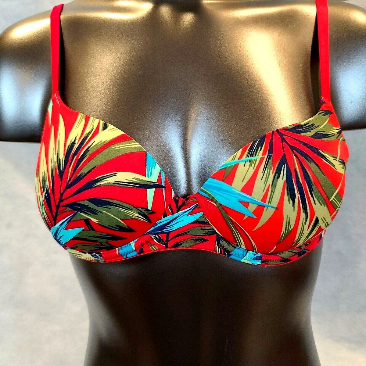 Victoria's Secret PINK 34B Red Tropical Wear Everywhere Lightly