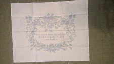 Embroidery Cross stitch Cotton Canvas "To be loved is the greatest joy on earth"