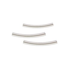 7pcs 925 Sterling Silver 1.5x15mm Curved Tube Beads Spacer for Jewelry Making
