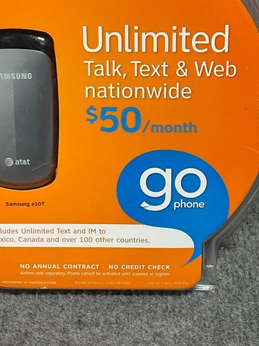 AT&T Samsung Flip Cell Phone a107, Unlimited Talk, Text & Web Nationwide in Gray - Picture 5 of 15