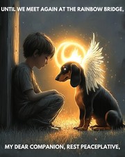 Inspirational dog refrigerator magnet    3 1/2 " x 4 1/2 "   Made in the USA