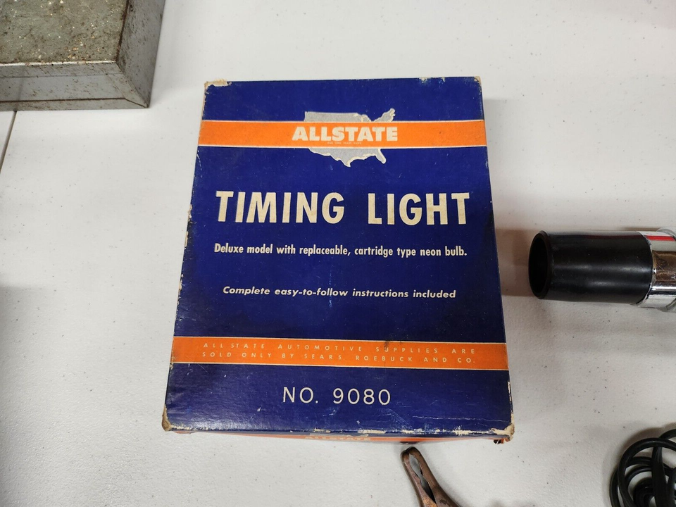 Vintage Allstate 9080 Timing Light w/ Instructions & Box and a SUN