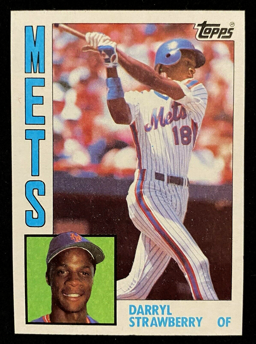 1984 Topps Darryl Strawberry #182 Rookie RC Blank Back ERROR RARE