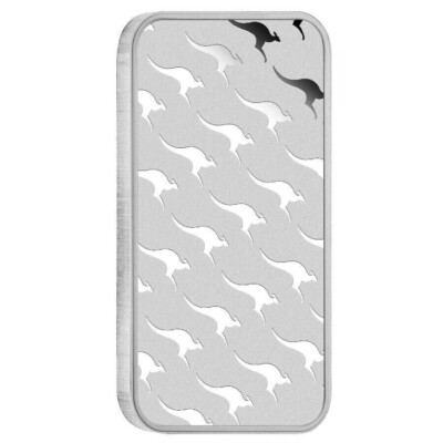 1 oz Australia Perth Mint Silver Kangaroo Bar .9999 Fine Silver