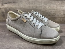 Ecco Soft 7 Walking Sneakers Shoes Stone Leather Womens Sz 36 US 5 5.5 See DESC
