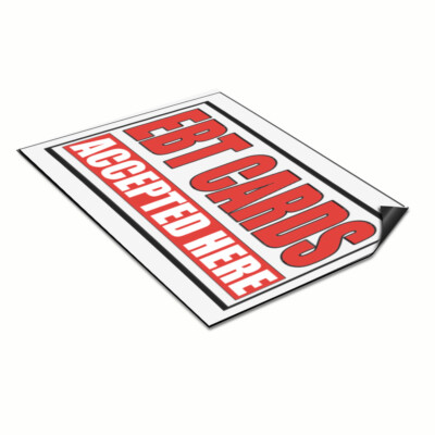 Car Magnet Set of 2 Ebt Cards Accepted Here Promotion Business Industrial Sign