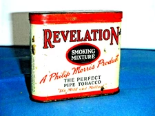 Vintage Phillip Morris Revelation Smoking Mixture Tabacco Tin Container