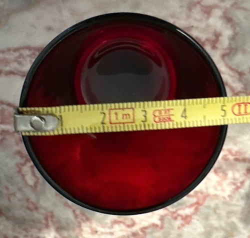 6 STANDGLÄSER ROT VINTAGE - Bild 7 von 7