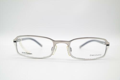 Davidoff 95038-191 Titanium Silver Black Blue Oval Glasses Eyeglass Frame New - Picture 1 of 6