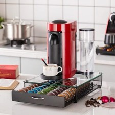 Flagship Coffee Vertuo Capsule Holder Storage Drawer Glass for Nespresso Vertuo