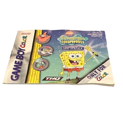 Spongebob Squarepants Legend of the Lost Spatula Nintendo Gameboy Color ...