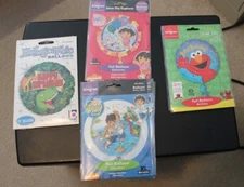 Foil Mylar Balloons Elmo, Go Diego, Dora, Dinosaur Holographic U Choose Birthday