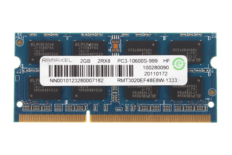 RAMAXEL DDR3 20 GB RAM 10x 2GB 1333mhz 204pin SODIMM PC3-10600S Laptop Memory - Image 2 of 4