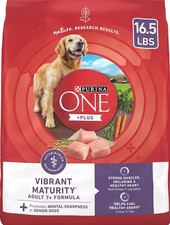 Purina ONE Dry Senior Dog Food Plus Vibrant Maturity Adult 7 Plus Formula 31.1LB