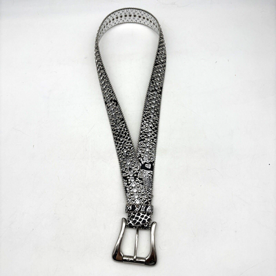 Vintage 00s Y2K Guess Metallic Silver PU Reptile Print  display picture 3