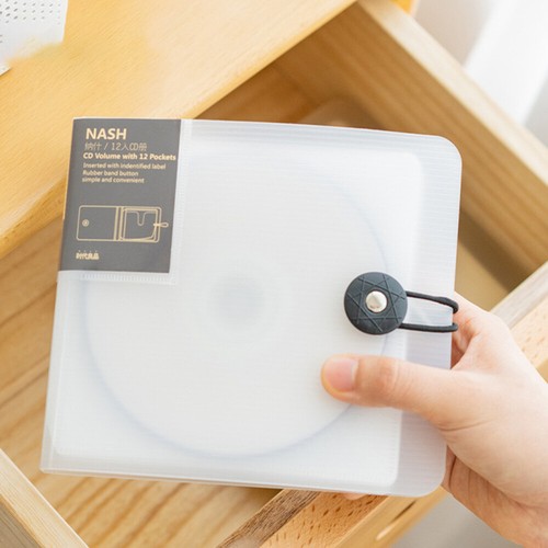 CD Case Binder 12-Capacity CD Storage Book Storage Container CD Organizer - 第 5/12 張圖片