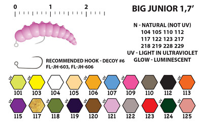Fresh Lures Big Junior 1.7'' Area Trout Maggot Bait   Monocolor Floating Cheese