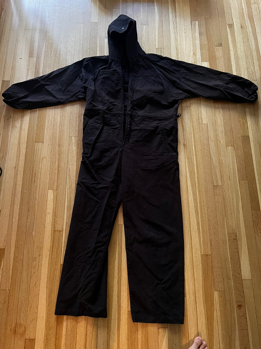 パンツ yeezy gap balenciaga jump suit YZY x GAP x Balenciaga Mens Sateen Overalls Medium Black Pockets