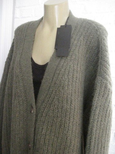 Maglione cardigan Jenne Kayne oversize OLIVE Cocoon nuovo con etichette taglia L saldi ad anello!!! - Foto 3 di 9