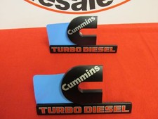 Dodge Ram Set Of Two Black Cummins Turbo Diesel Nameplate Badge New Oem Mopar