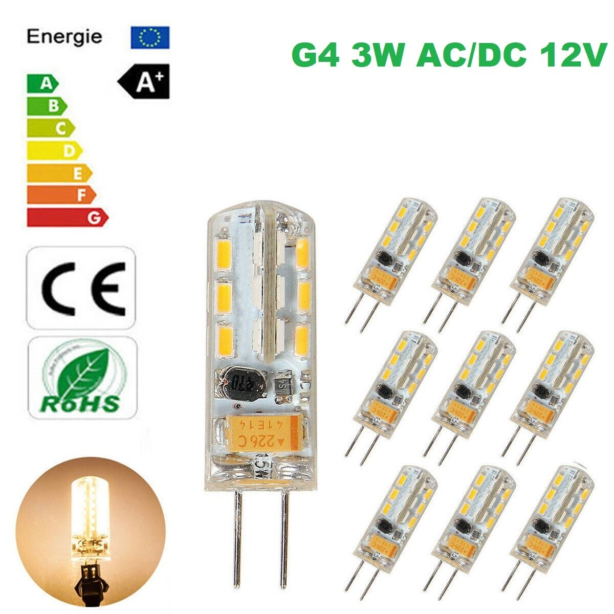 G4 LED Chip COB Light 5W 10W 15W 20W DC 12V Headlight Round Lamp