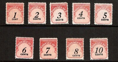 1959 POSTAGE DUE Numeral Carmine Rose P/Set of Sc#J88- M/NH/OG  Fresh!
