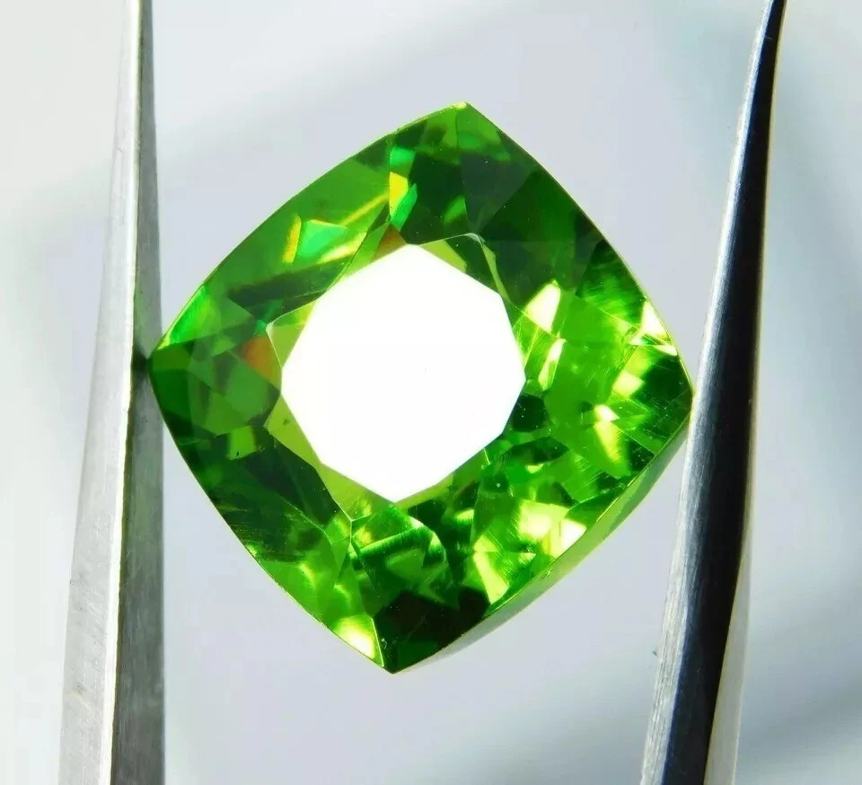Amazing Peridot Cushion Cut 10-12Ct Loose Natural Green Certified Gemstones - Image 3 of 4