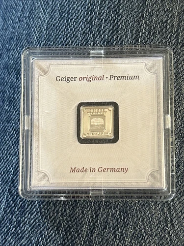 Geiger Edelmetalle Silver Bar  Original - 1 gram .999 Square in Capsule Nice