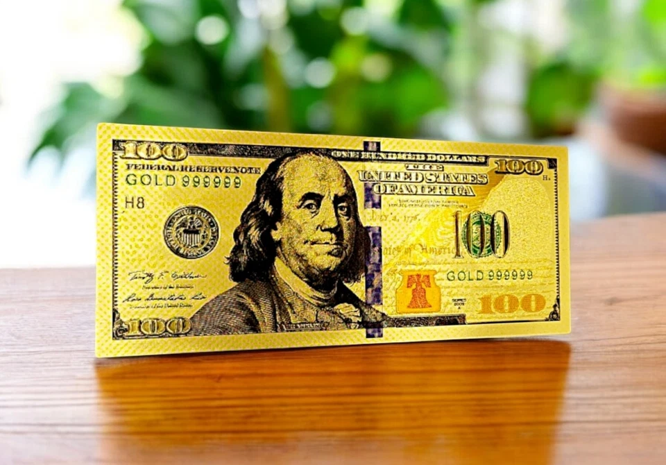Gold-Plated $100 Collectible USA PVC Banknote – Benjamin Franklin Edition - Image 3 of 4