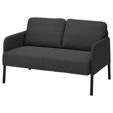 IKEA GLOSTAD 2 Seat Sofa Dark Grey Compact Modern Couch Small Space UK Brand NEW