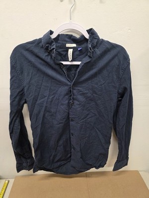 Artefact sz Small Slim Fit Shirt cotton blue with design buttons
