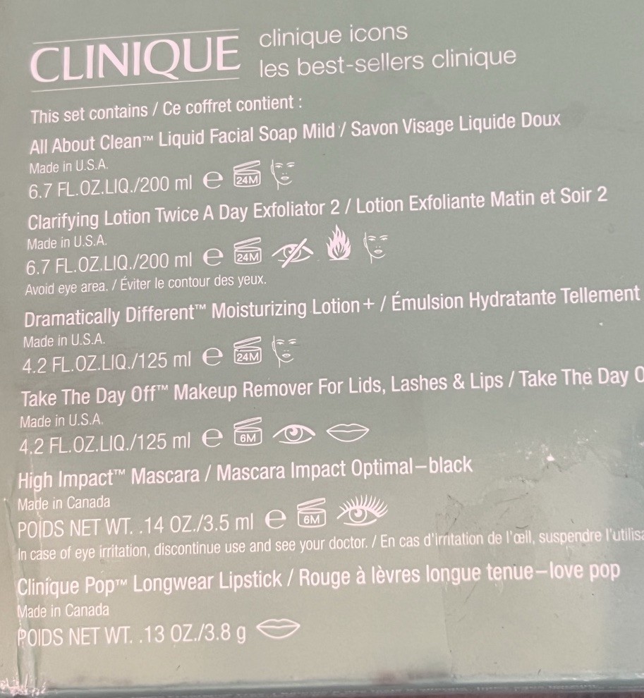 Clinique Icons Les Holiday Best Sellers 6 Piece Set Lotion Facial Soap Full Size