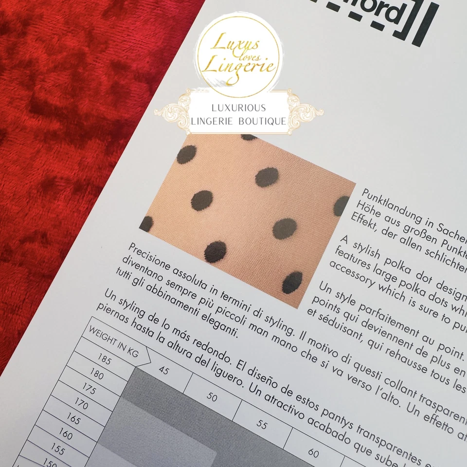 Medias Leonie de Wolfor XS X pequeñas negras a lunares Foto 3 de 4