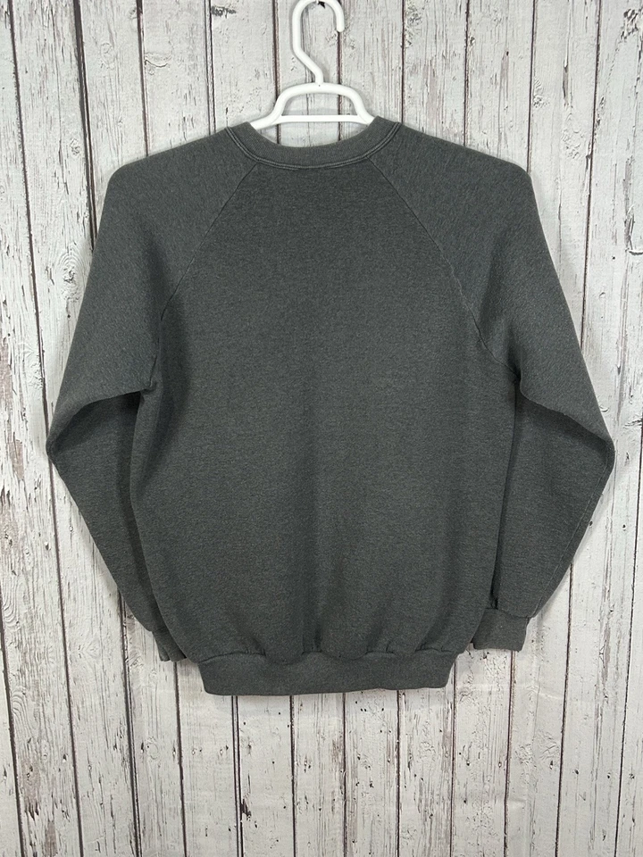 Sudadera De Colección Lobo Talla M Gris Cuello Redondo Años 90 Lobos Bosques Naturaleza Kanye Oeste EE. UU. Foto 4 de 4