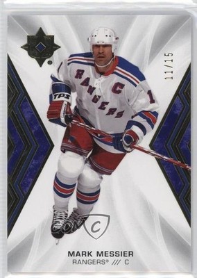 2021-22 Upper Deck Ultimate Collection Legends Purple 11/15 Mark Messier HOF 2vh