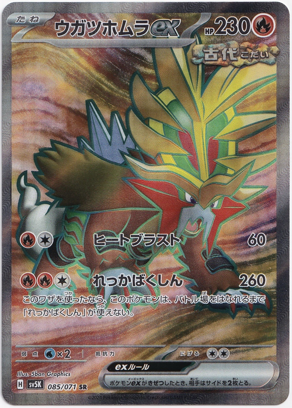 Pokémon Gouging Fire ex Full Art Wild Force 085/071 NM JP