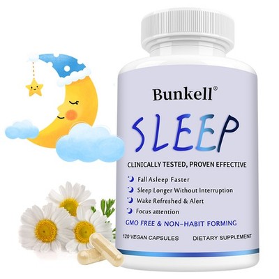 Sleep Aid Capsules - Fall Asleep Fast,Regulate Mood 120 Caps x 3 Bottles