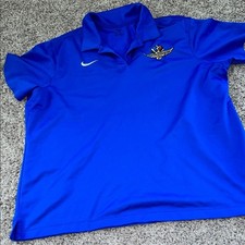 Women's XL Indianapolis motor speedway racing polo blue button soft nike