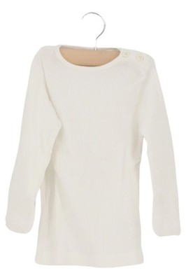 ME TOO Kinder Langarmshirt Gr. 86 Weiß Basic Rippstrick Baumwolle
