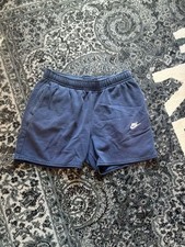 Vintage Navy Blue Nike Sweatshorts with Embroidered Swoosh