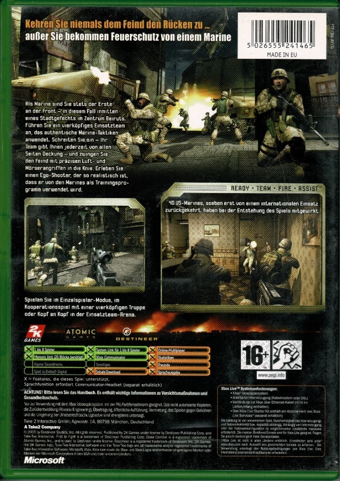 Close Combat: First to Fight (Xbox) Spiel - gebraucht - Bild 2 von 3