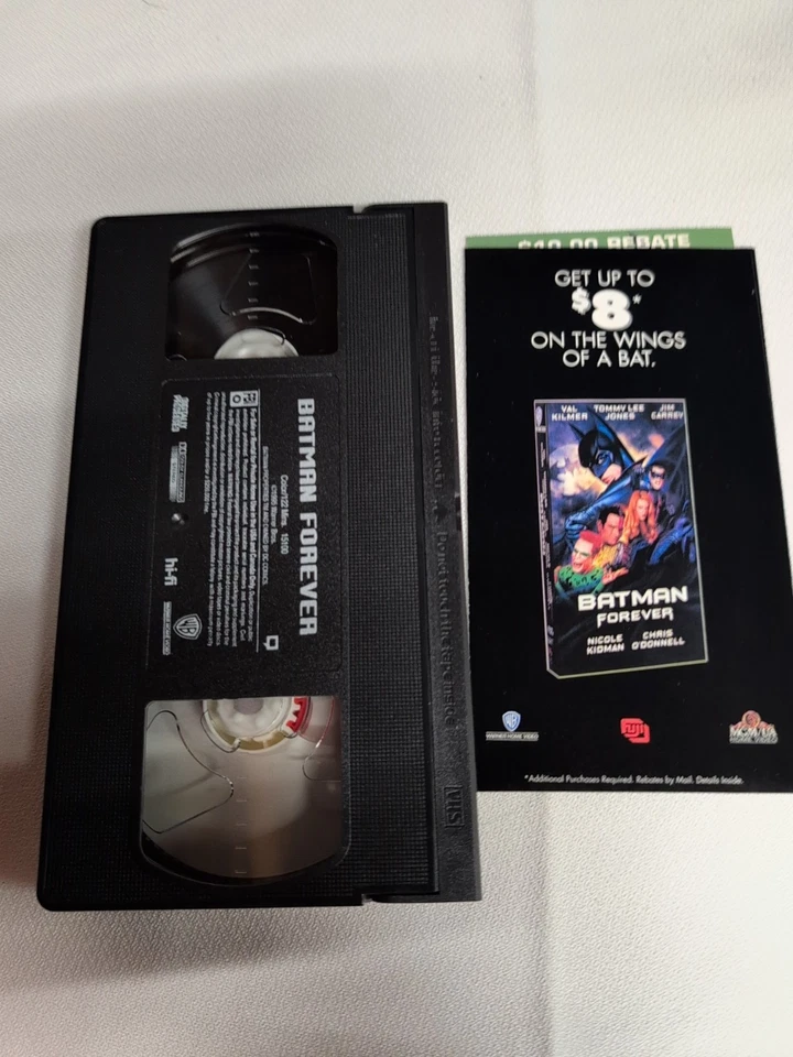 Batman Forever 1995 VHS Warner Home Video, Jim Carrey Foto 4 de 4