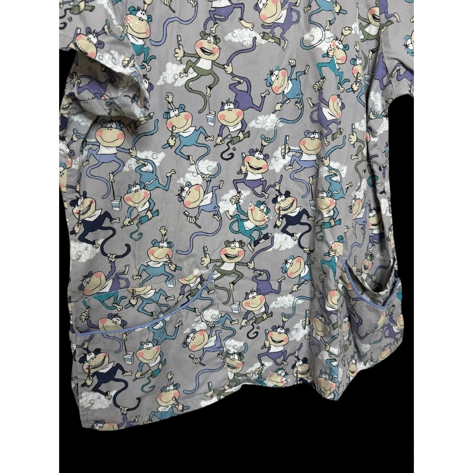 Cepillo de dientes UA Scrubs vintage Monkeys estampado púrpura talla grande C8 Foto 4 de 4