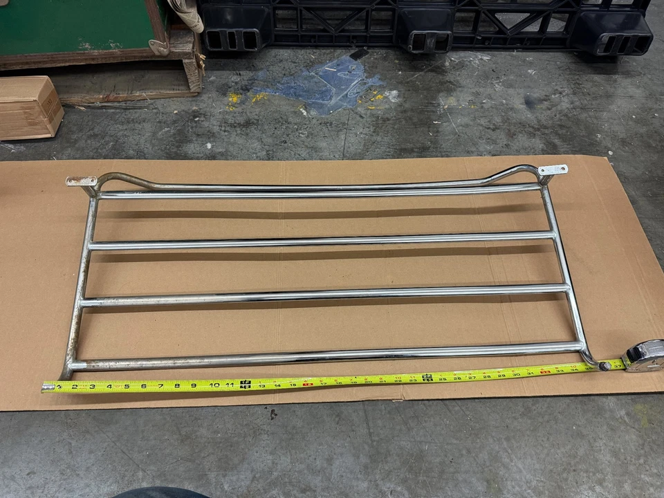 Vintage MGB Chrome Luggage Rack 4-Bar Bolt-On Trunk Rack 33"x15.5" Classi... - Image 4 of 4