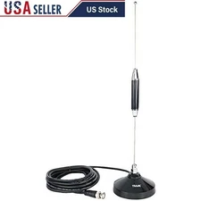 3.5" Magnet Antenna BNC-Male 30MHz-950MHz Indoor Scanner 17ft Coax Cable New